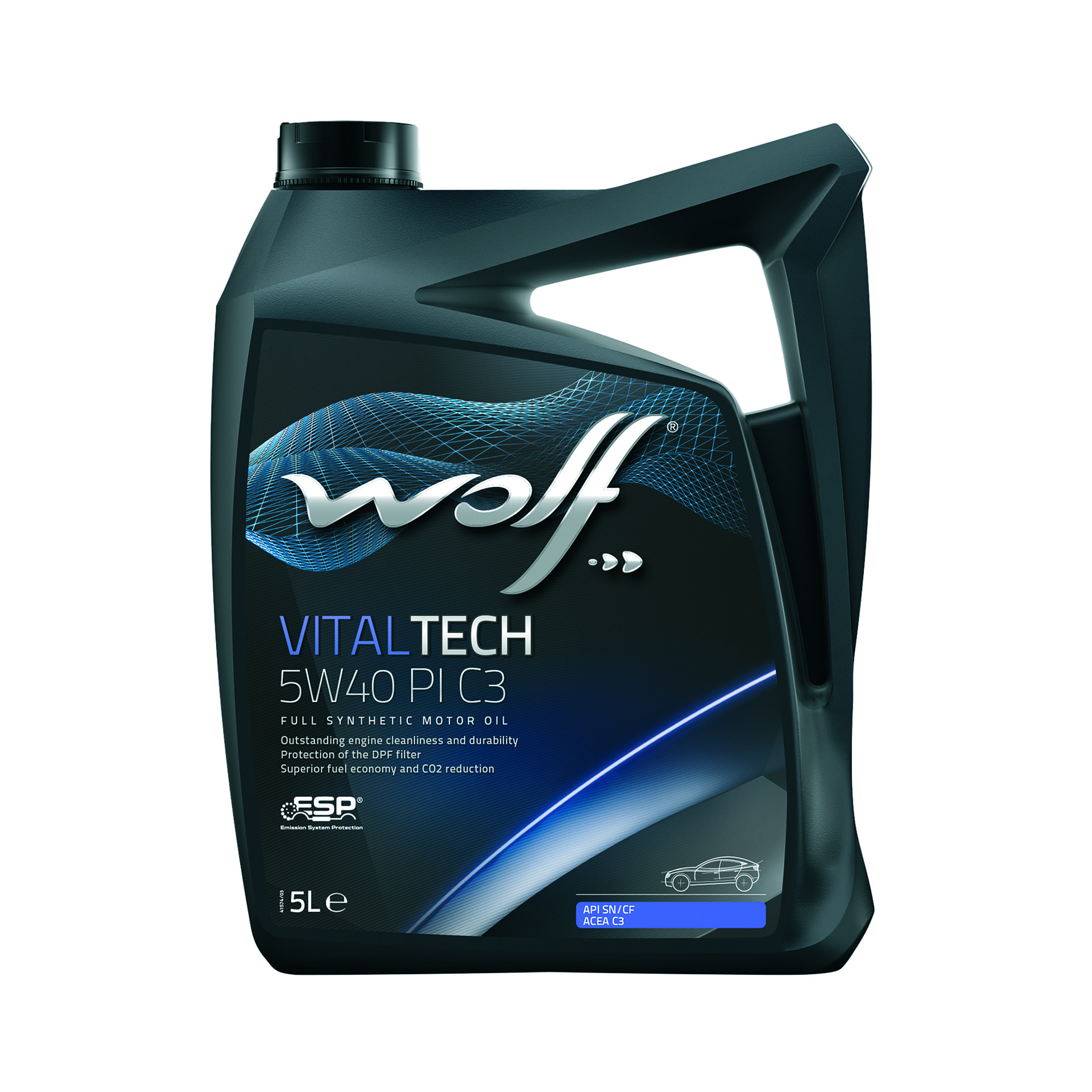 Олива моторна WOLF VITALTECH 5W40 PI C3 5л.